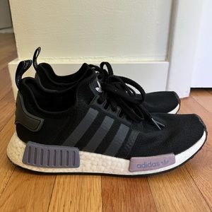 Adidas NMD womens black and white running shoes size 9